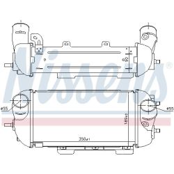 Tarpinis suslėgto oro aušintuvas, kompresorius NISSENS 961497