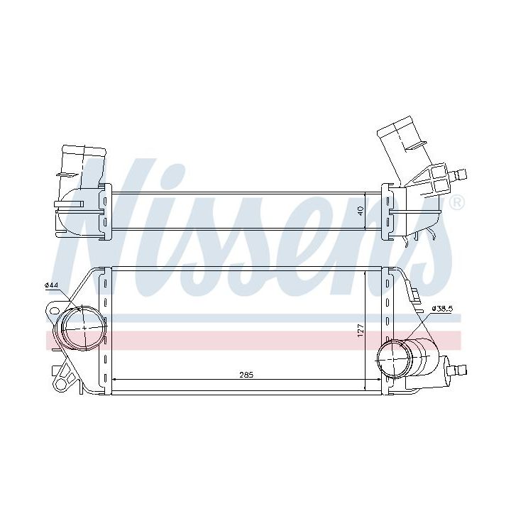 Tarpinis suslėgto oro aušintuvas, kompresorius NISSENS 96776