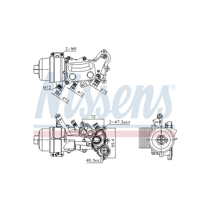 Alyvos aušintuvas, variklio alyva NISSENS 90992