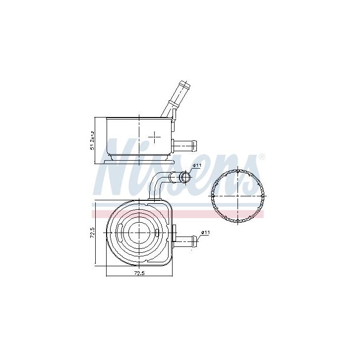 Alyvos aušintuvas, variklio alyva NISSENS 91230