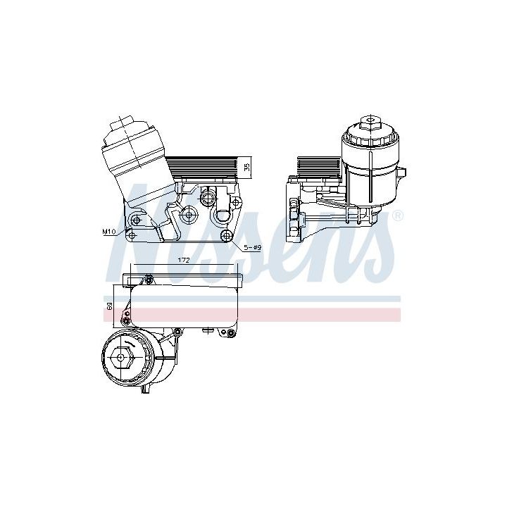 Alyvos aušintuvas, variklio alyva NISSENS 91310