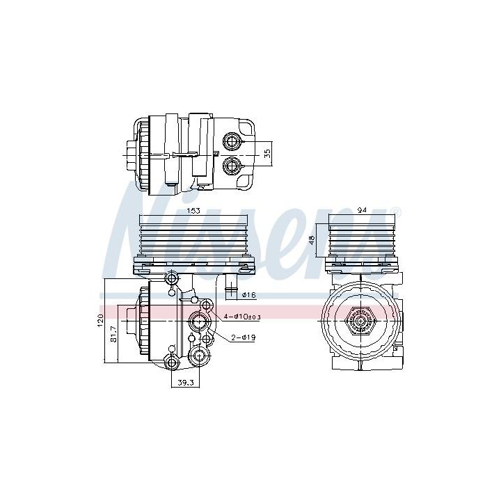 Alyvos aušintuvas, variklio alyva NISSENS 91327
