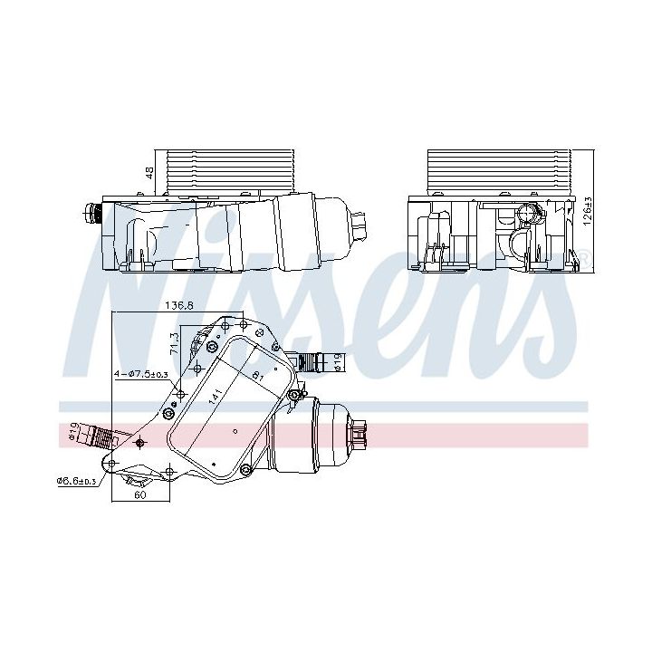 Alyvos aušintuvas, variklio alyva NISSENS 91339