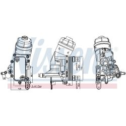 Alyvos aušintuvas, variklio alyva NISSENS 91343