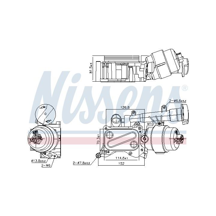 Alyvos aušintuvas, variklio alyva NISSENS 91346