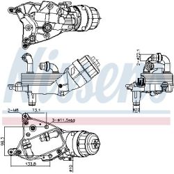 Alyvos aušintuvas, variklio alyva NISSENS 91349