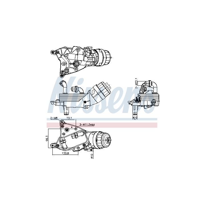 Alyvos aušintuvas, variklio alyva NISSENS 91349