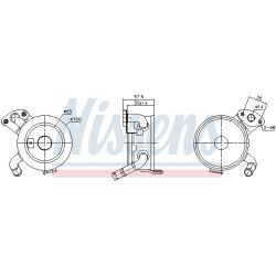 Alyvos aušintuvas, variklio alyva NISSENS 91379