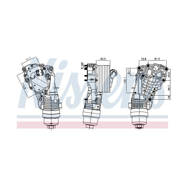 Alyvos aušintuvas, variklio alyva NISSENS 91399