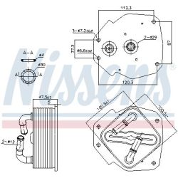 Alyvos aušintuvas, variklio alyva NISSENS 91418