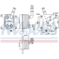 Alyvos aušintuvas, variklio alyva NISSENS 91425