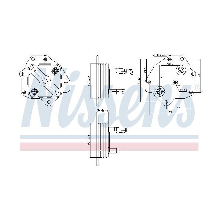 Alyvos aušintuvas, variklio alyva NISSENS 91443