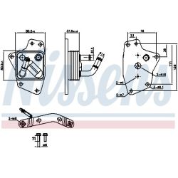 Alyvos aušintuvas, variklio alyva NISSENS 91444