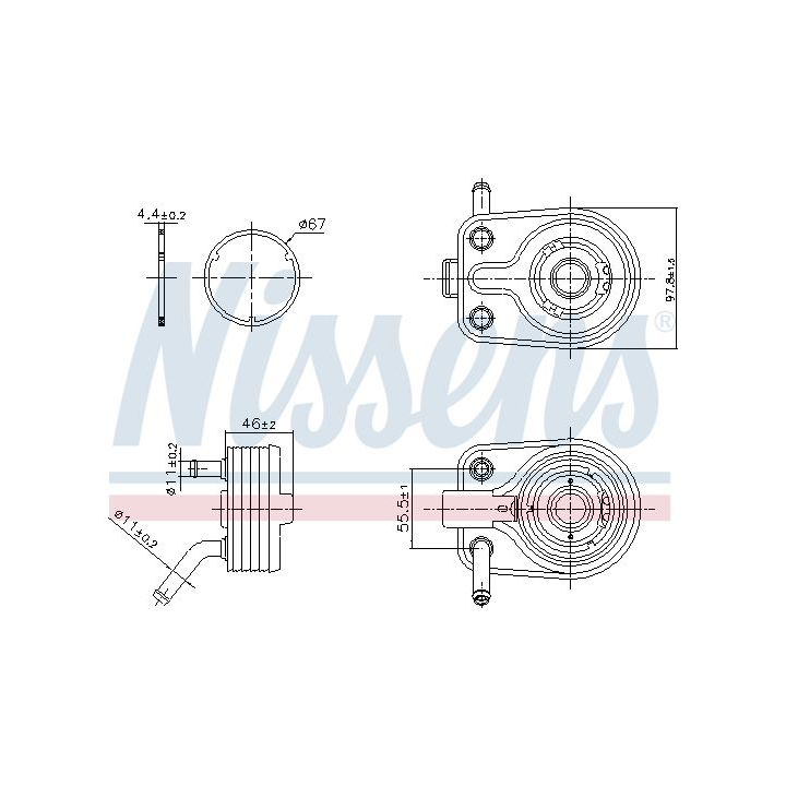 Alyvos aušintuvas, variklio alyva NISSENS 91447