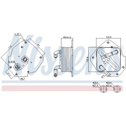 Alyvos aušintuvas, variklio alyva NISSENS 91456