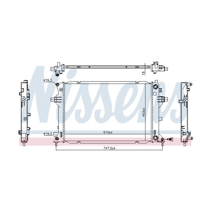 Radiatorius, variklio aušinimas NISSENS 606263