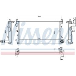 Radiatorius, variklio aušinimas NISSENS 606345