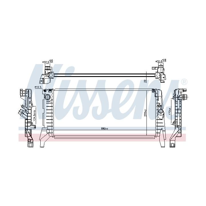 Radiatorius, variklio aušinimas NISSENS 606391