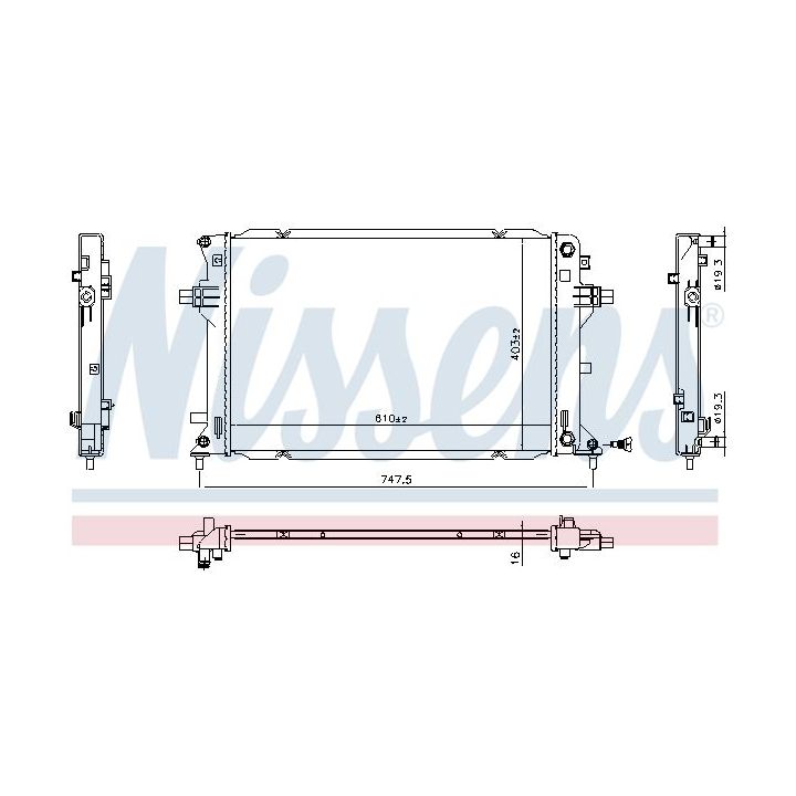 Radiatorius, variklio aušinimas NISSENS 606811