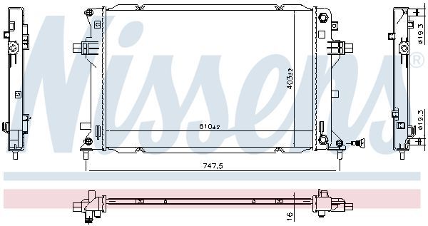 Radiatorius, variklio aušinimas NISSENS 606811