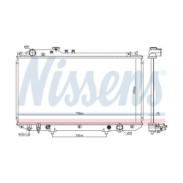Radiatorius, variklio aušinimas NISSENS 606839