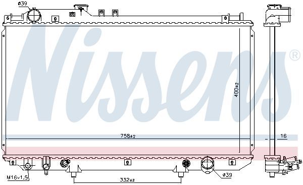 Radiatorius, variklio aušinimas NISSENS 606839