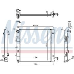 Radiatorius, variklio aušinimas NISSENS 606865
