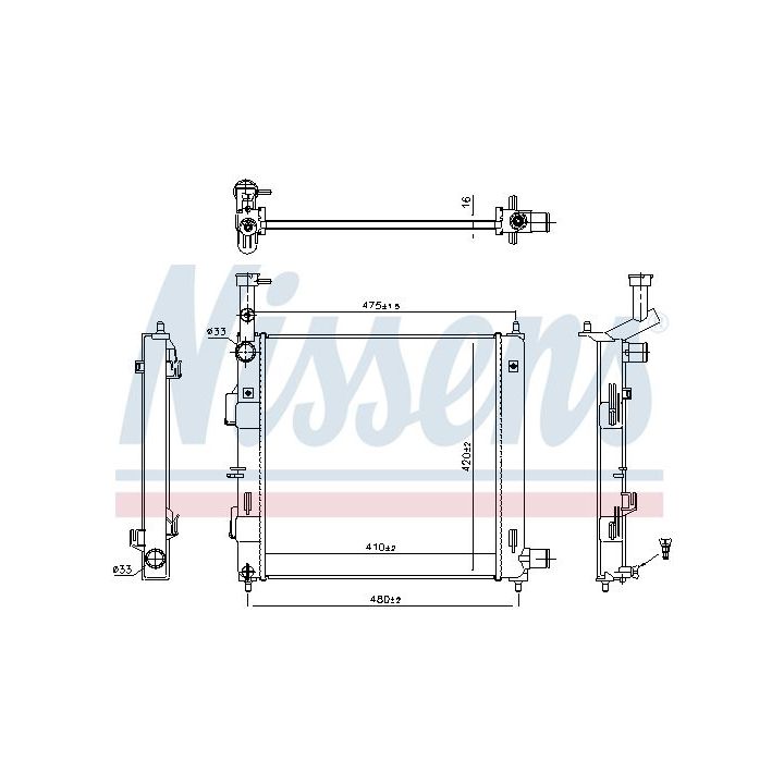 Radiatorius, variklio aušinimas NISSENS 606865