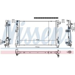 Radiatorius, variklio aušinimas NISSENS 606869