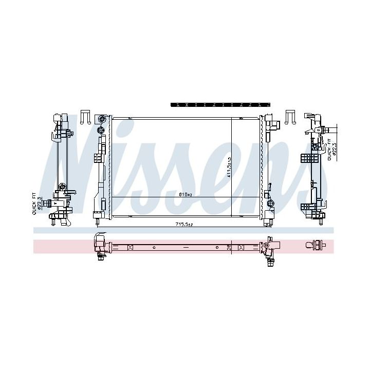 Radiatorius, variklio aušinimas NISSENS 606869