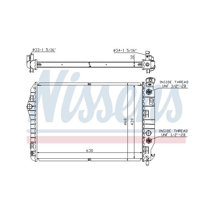 Radiatorius, variklio aušinimas NISSENS 60922