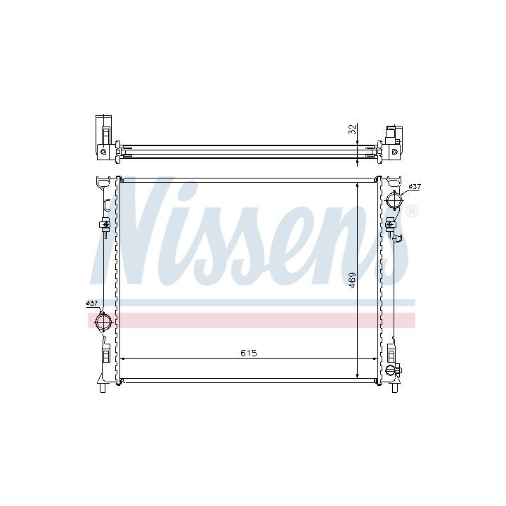 Radiatorius, variklio aušinimas NISSENS 61014A