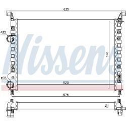 Radiatorius, variklio aušinimas NISSENS 61684