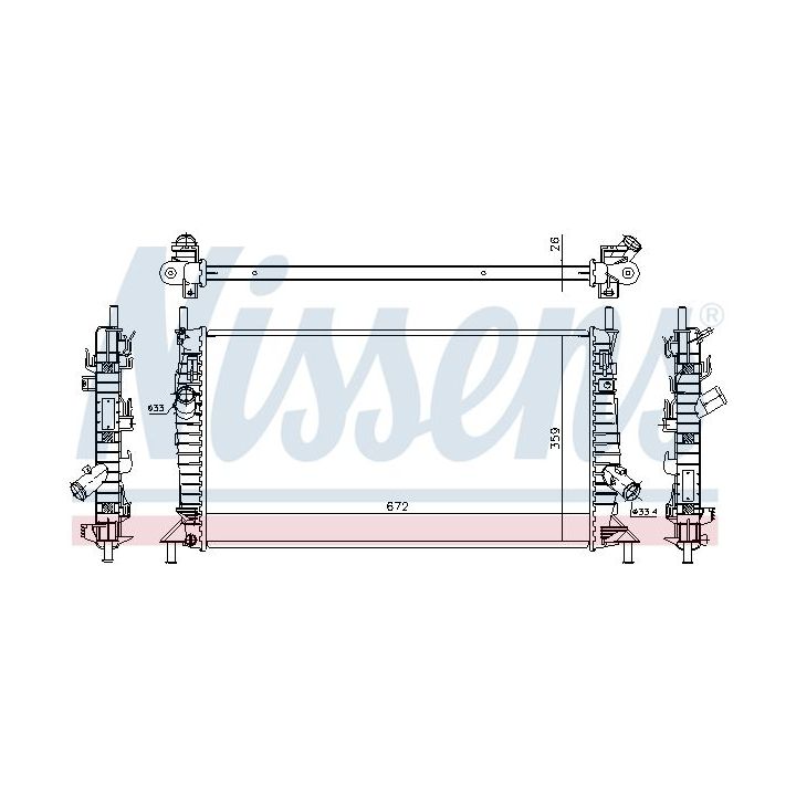 Radiatorius, variklio aušinimas NISSENS 62017A