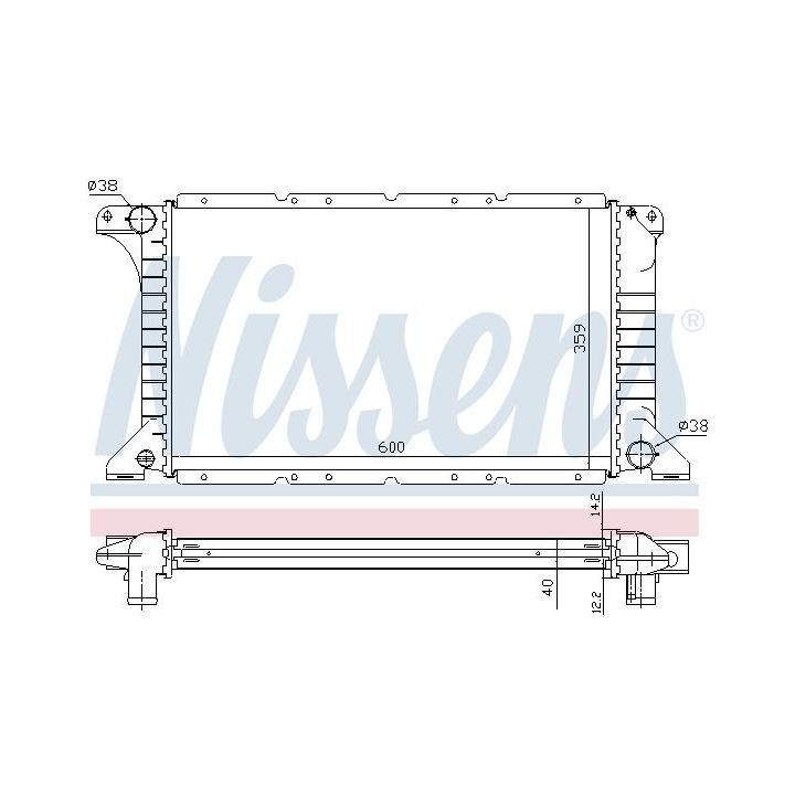 Radiatorius, variklio aušinimas NISSENS 62249A