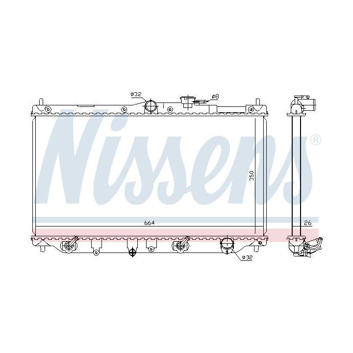 Radiatorius, variklio aušinimas NISSENS 622831