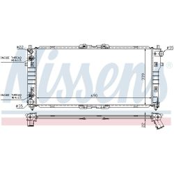 Radiatorius, variklio aušinimas NISSENS 62486A