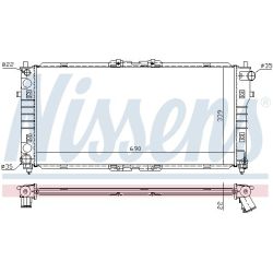 Radiatorius, variklio aušinimas NISSENS 62487A