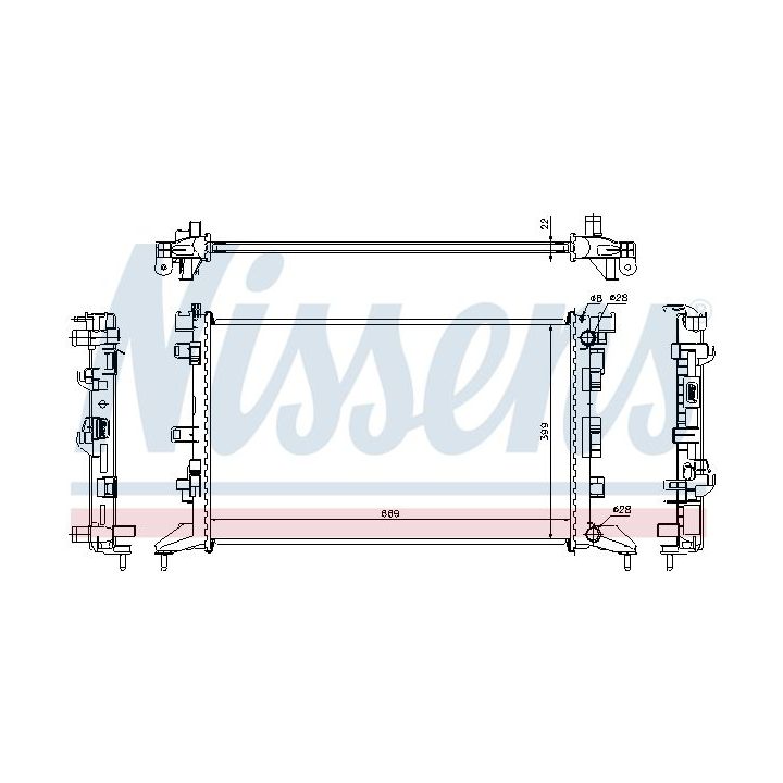 Radiatorius, variklio aušinimas NISSENS 637602
