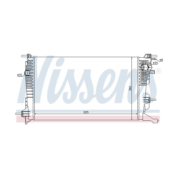 Radiatorius, variklio aušinimas NISSENS 637608