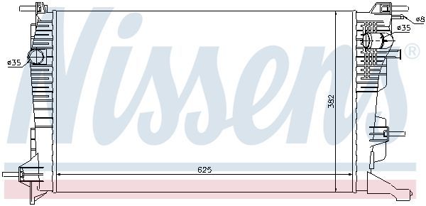 Radiatorius, variklio aušinimas NISSENS 637608