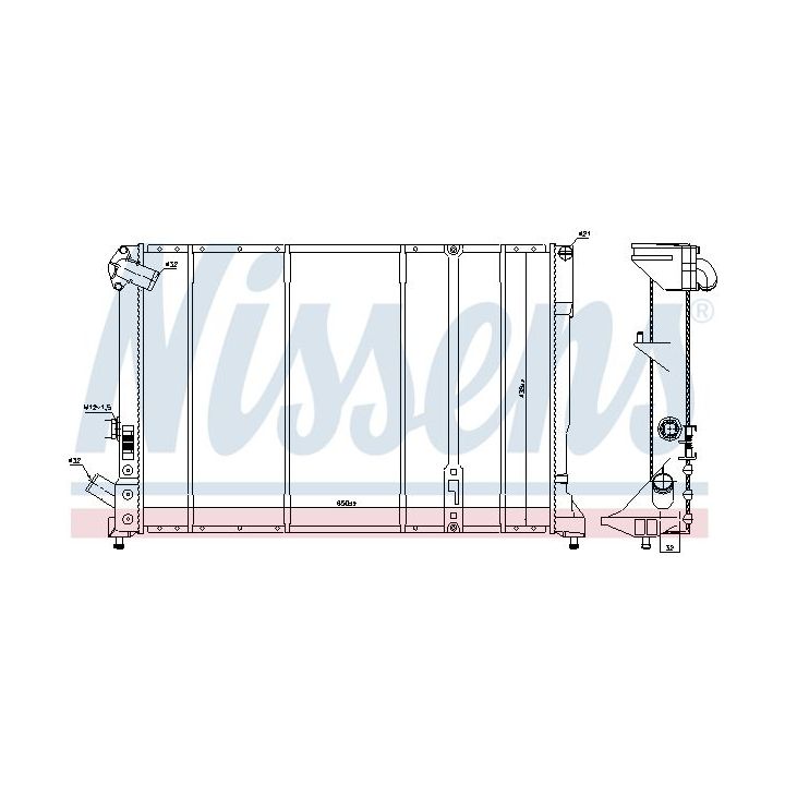 Radiatorius, variklio aušinimas NISSENS 63975