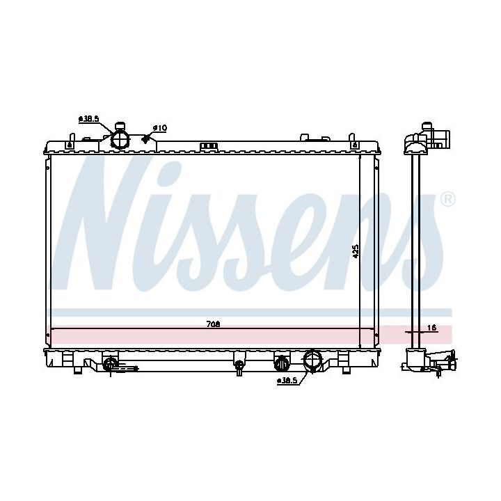 Radiatorius, variklio aušinimas NISSENS 646819
