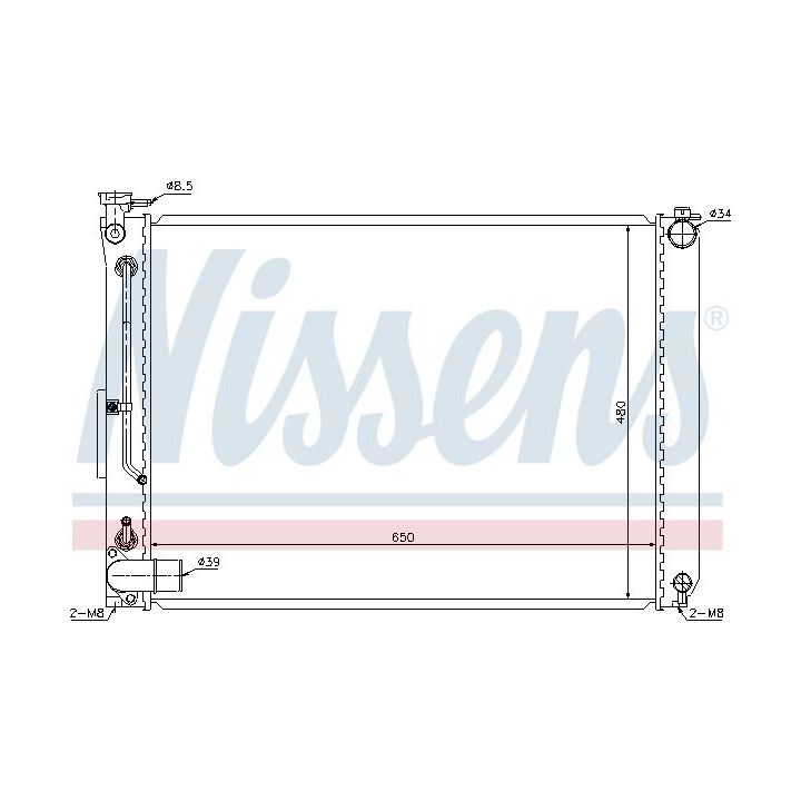 Radiatorius, variklio aušinimas NISSENS 646866