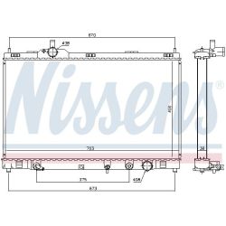Radiatorius, variklio aušinimas NISSENS 646946