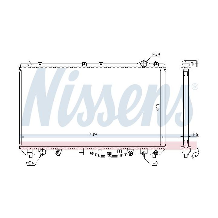 Radiatorius, variklio aušinimas NISSENS 647541