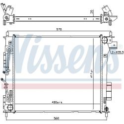 Radiatorius, variklio aušinimas NISSENS 666205
