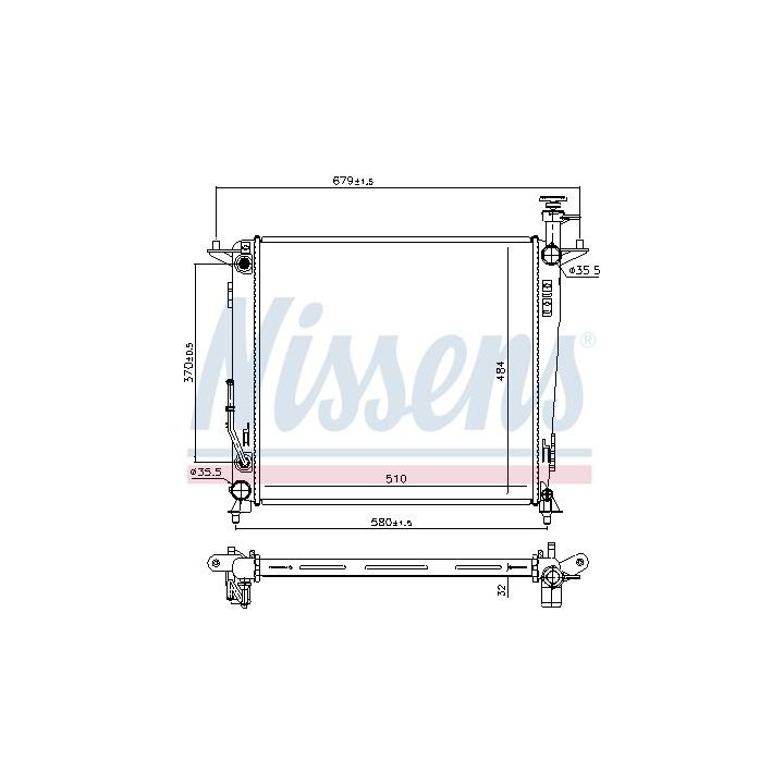 Radiatorius, variklio aušinimas NISSENS 666223