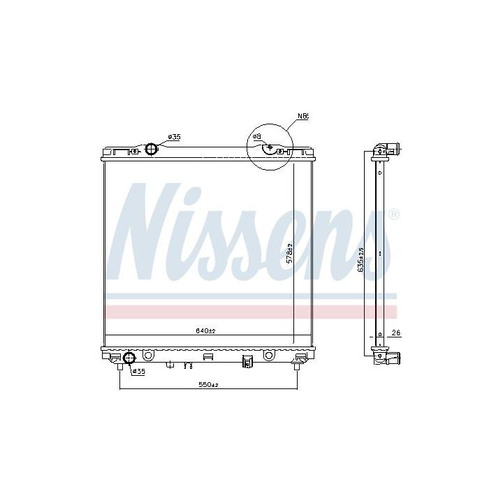 Radiatorius, variklio aušinimas NISSENS 66773