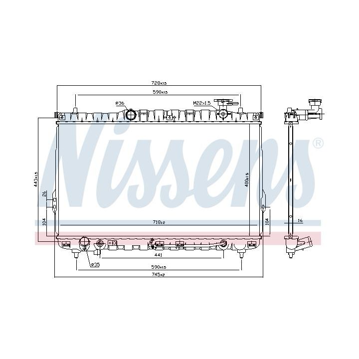 Radiatorius, variklio aušinimas NISSENS 67030
